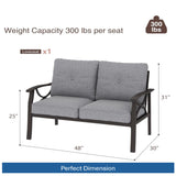 Patio Furniture Set With Coffee Table And Cushions For Backyard