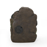 23.75" High Hand Crafted Weather Resistant Floor Fountain, Moss + Black
