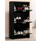3 Drawer Shoe Rack - Black