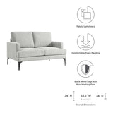 54 - Inch Evermore Upholstered Fabric Loveseat - Loveseats available at Alpine Outlets in Denver