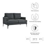 54 - Inch Evermore Upholstered Fabric Loveseat - Loveseats available at Alpine Outlets in Denver
