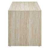 54 Inch Iconic Faux Travertine Indoor Bench - Benches available at Alpine Outlets in Denver