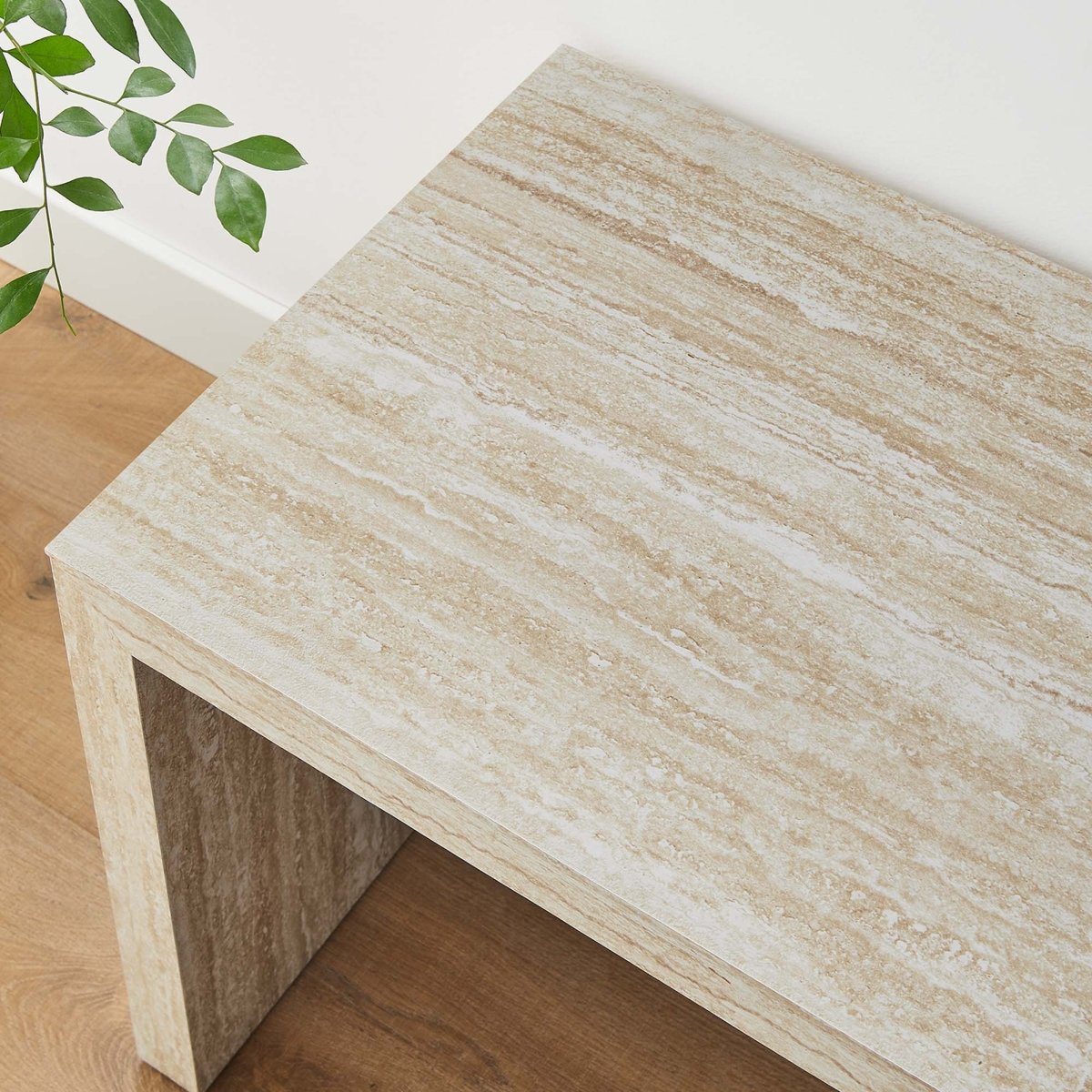 54 Inch Iconic Faux Travertine Indoor Bench - Benches available at Alpine Outlets in Denver