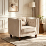 Chesterfield Accent Tufted Square Arm Side Chair