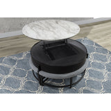 Rounded Storage Coffee Table With 3 Stools