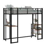 Bunk Bed With L-Shaped Desk And Dual Side Stairs
