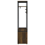Flora - 2 Door Coat Rack Hall Tree Storage Bench And Multi Functional Storage - Natural