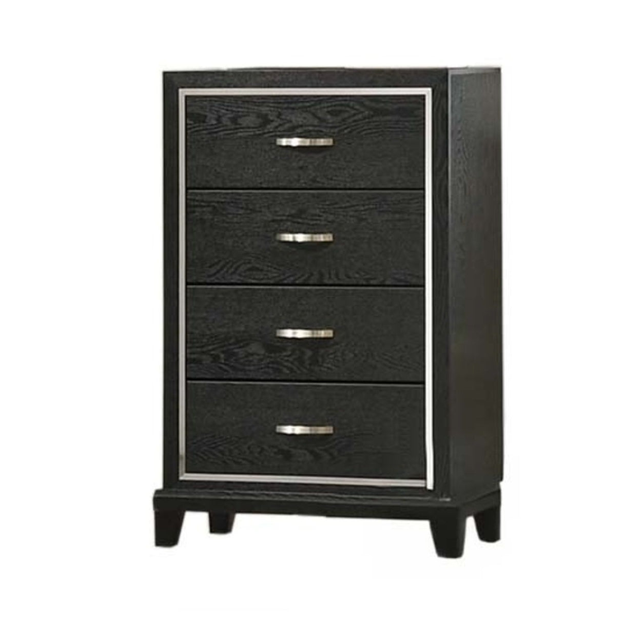 1 Piece Chest Tapered Legs Bedroom Furniture - Black