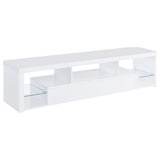 Lance - 2 Drawer TV Stand With Shelves - Gloss White