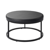 Forma - 4 Piece Occasional Set (1 Coffee, 1 Large End Table & 1 Stool, 1 Small End Table) - Black / White / Gray