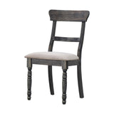 Leventis - Linen Weathered Side Chair (Set of 2) - Light Brown - Chair Sets - Alpine Outlets