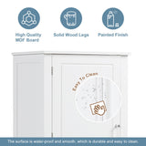 Tall Freestanding Bathroom Storage Cabinet With 2 Drawers And Adjustable Shelf