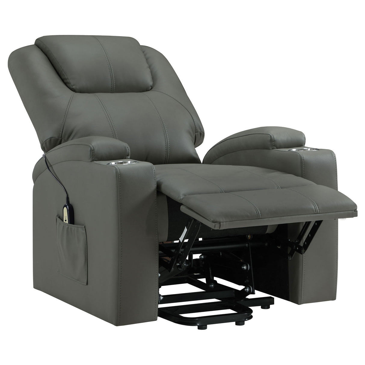 Macklin - Power Lift Massage Recliner With Heat And Dual Cupholders