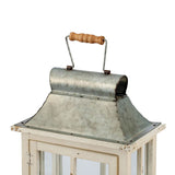 Wooden Candle Lantern Decorative, Hurricane Lantern Holder Decor For Indoor Outdoor, Home Garden Wedding - Ivory - Lanterns - Alpine Outlets