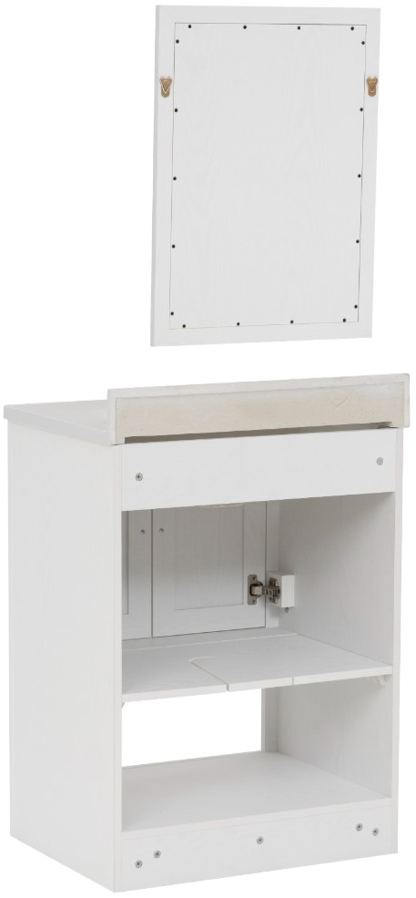 Linon Barkley White 31" Vanity with Mirror