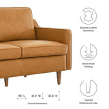 55 - Inch Impart Genuine Top - Grain Leather Loveseat - Loveseats available at Alpine Outlets in Denver