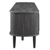 55 Inch Mid - Century Curved Beadboard TV Stand - TV Stands available at Alpine Outlets in Denver