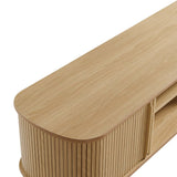 55 Inch Mid - Century Curved Beadboard TV Stand - TV Stands available at Alpine Outlets in Denver