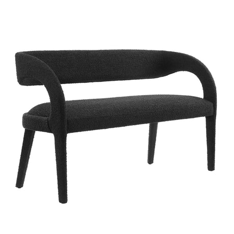55 Inch Sophisticated Boucle Fabric Accent Bench - Benches available at Alpine Outlets in Denver