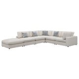 Serene 6-Piece Upholstered Modular Sectional Sofa, Beige
