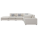 Serene 6-Piece Upholstered Modular Sectional Sofa, Beige