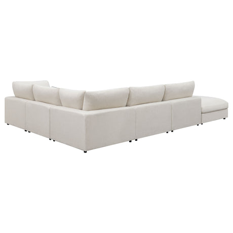 Serene 6-Piece Upholstered Modular Sectional Sofa, Beige