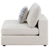 Serene Upholstered Armless Chair, Beige