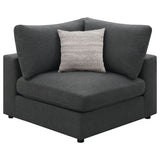Serene 6-Piece Upholstered Modular Sectional Sofa Charcoal