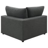Serene 6-Piece Upholstered Modular Sectional Sofa Charcoal