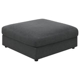 Serene 6-Piece Upholstered Modular Sectional Sofa Charcoal