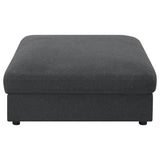Serene 6-Piece Upholstered Modular Sectional Sofa Charcoal