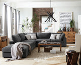 Serene Upholstered Corner Chair - Charcoal