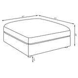 Serene Square Upholstered Ottoman Charcoal