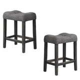 Transitional Counter Dining Set With 4 Tufted Stools