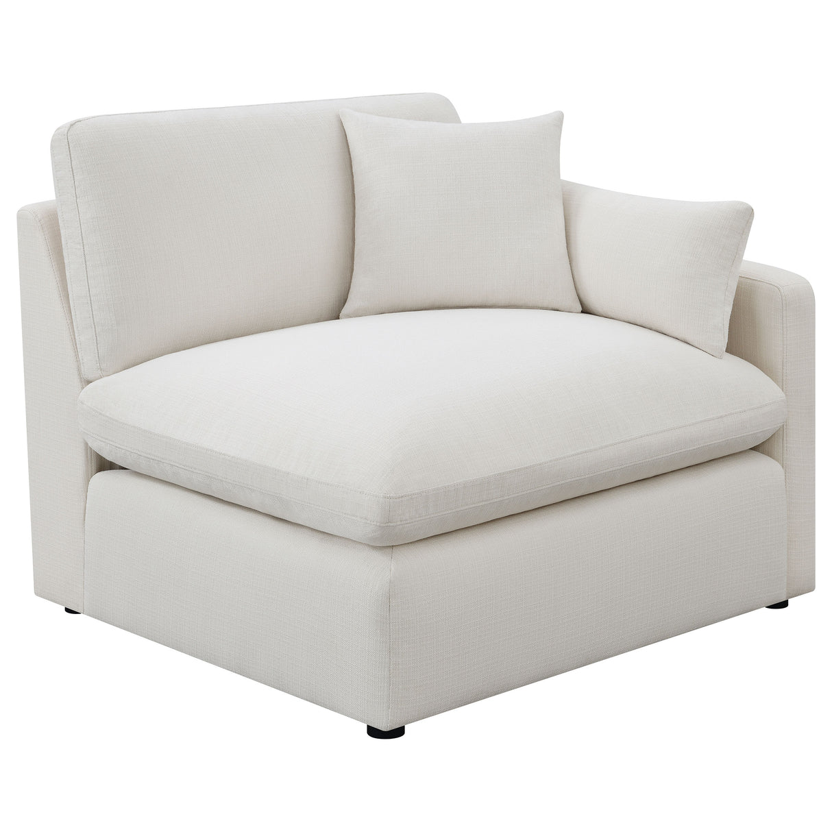 Hobson 6-Piece Upholstered Modular Sectional Sofa in Ivory