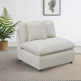 Hobson Upholstered Armless Chair - Ivory