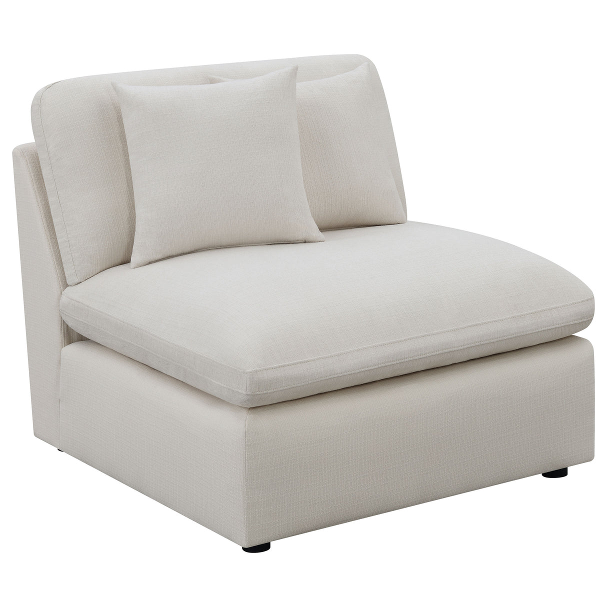 Hobson Upholstered Armless Chair - Ivory