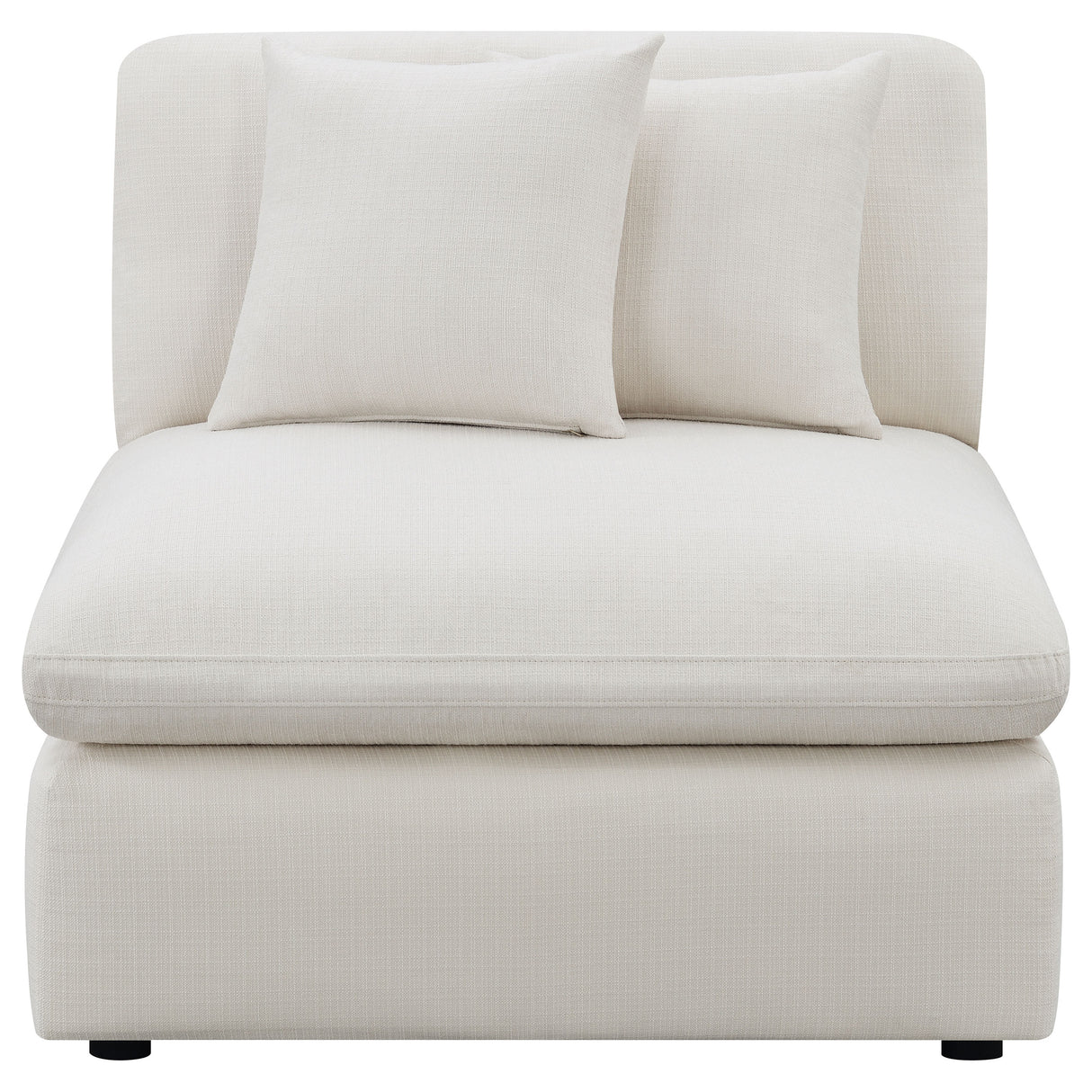 Hobson Upholstered Armless Chair - Ivory