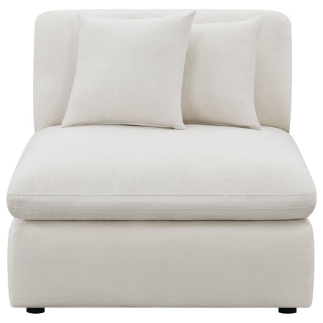 Hobson Upholstered Armless Chair - Ivory