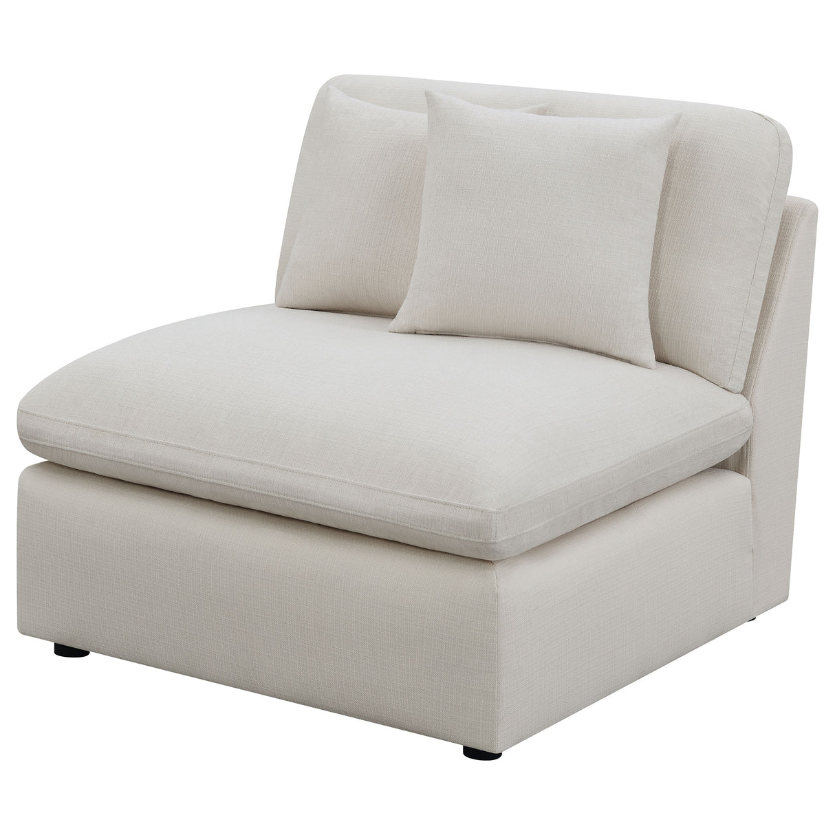 Hobson Upholstered Armless Chair - Ivory