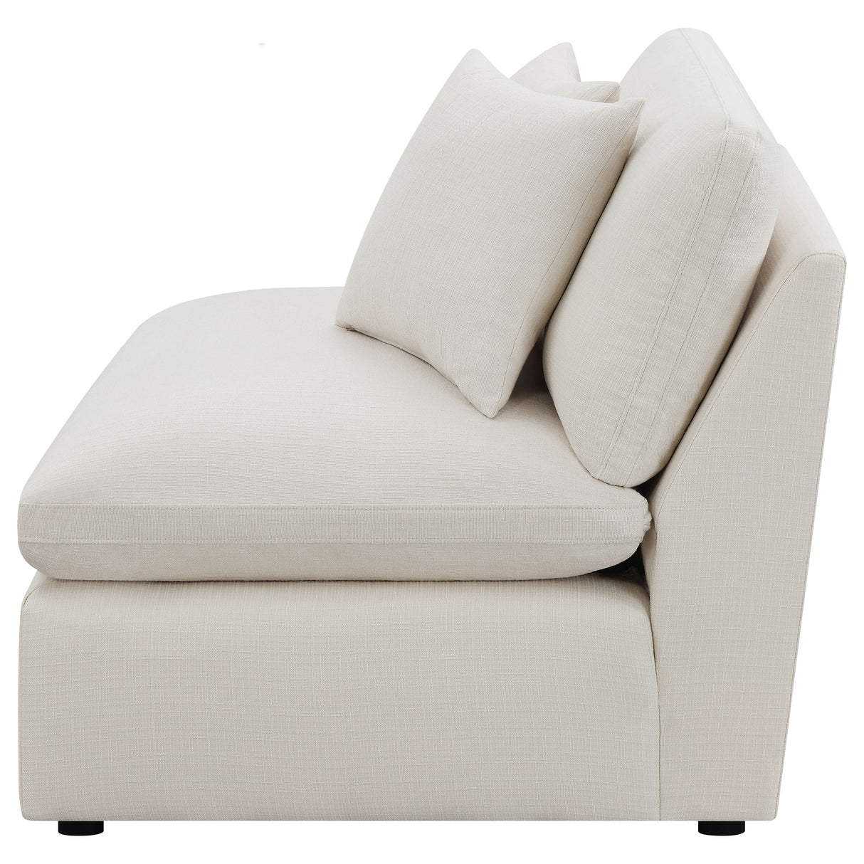 Hobson Upholstered Armless Chair - Ivory