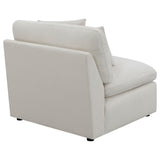 Hobson Upholstered Armless Chair - Ivory