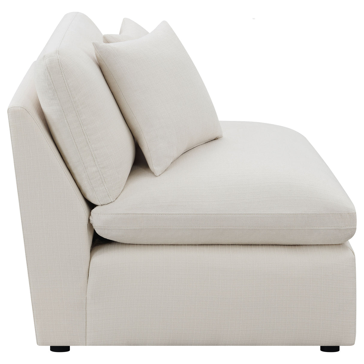 Hobson Upholstered Armless Chair - Ivory