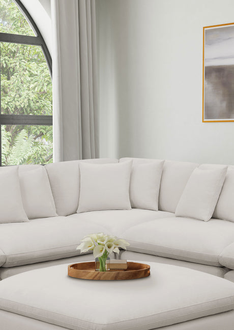 Hobson Upholstered Corner Chair in Ivory