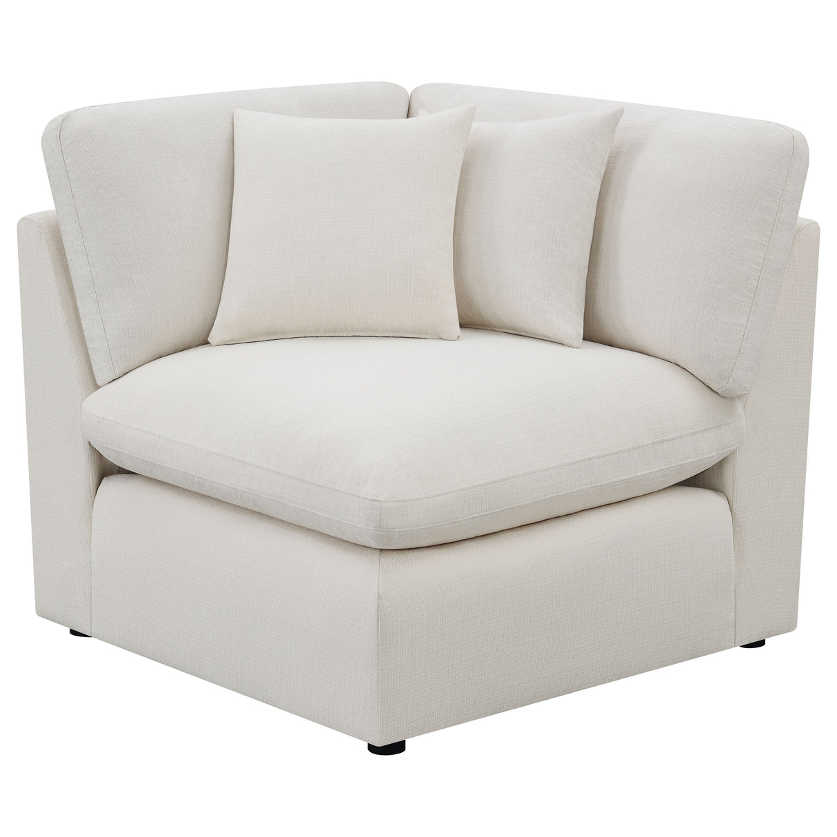 Hobson Upholstered Corner Chair in Ivory