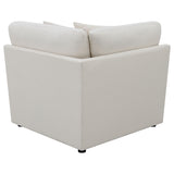 Hobson Upholstered Corner Chair in Ivory