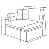 Hobson Upholstered LAF Chair in Ivory