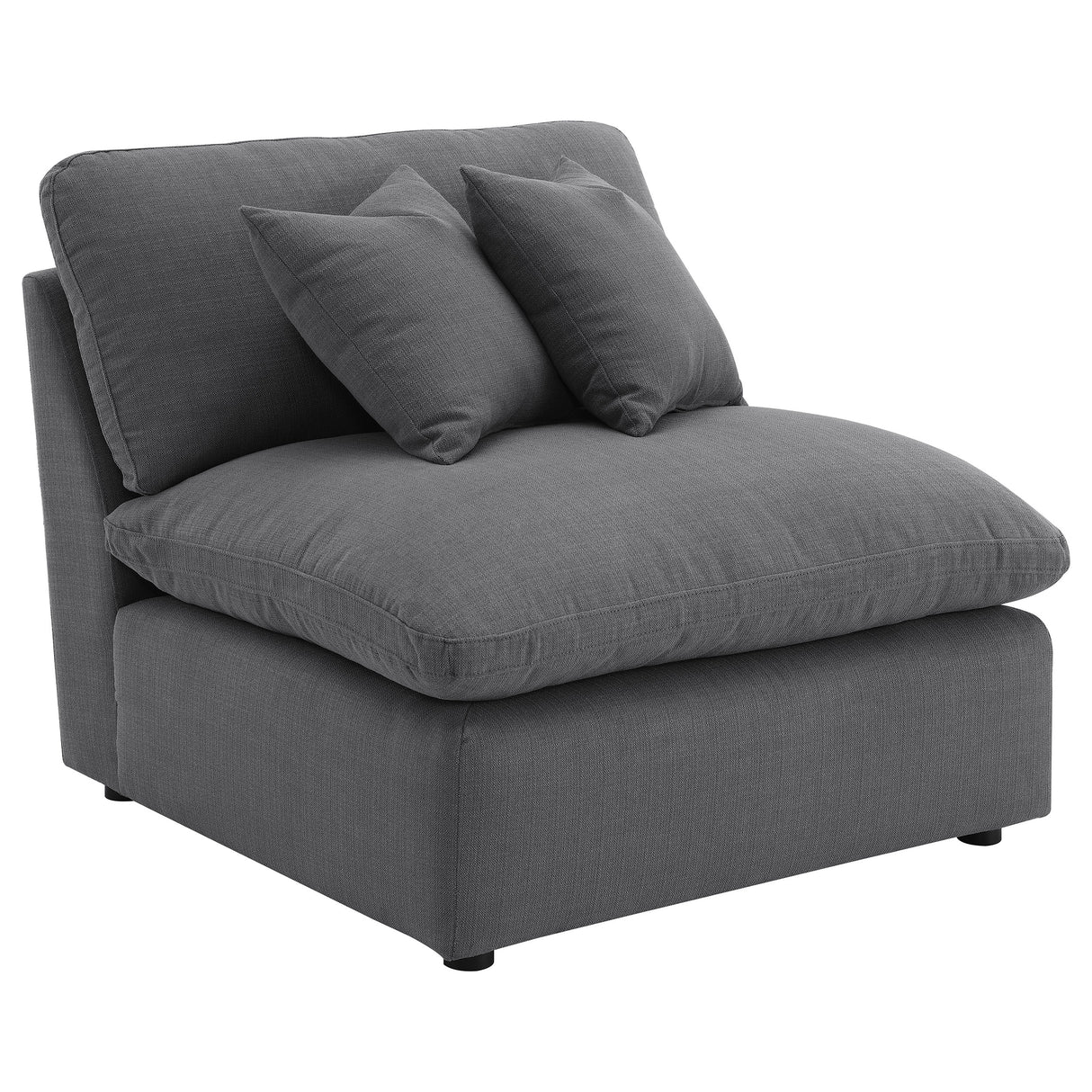 Hobson 6-Piece Upholstered Modular Sectional Sofa Charcoal