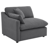 Hobson 6-Piece Upholstered Modular Sectional Sofa Charcoal
