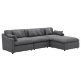 Hobson Upholstered Armless Chair in Charcoal